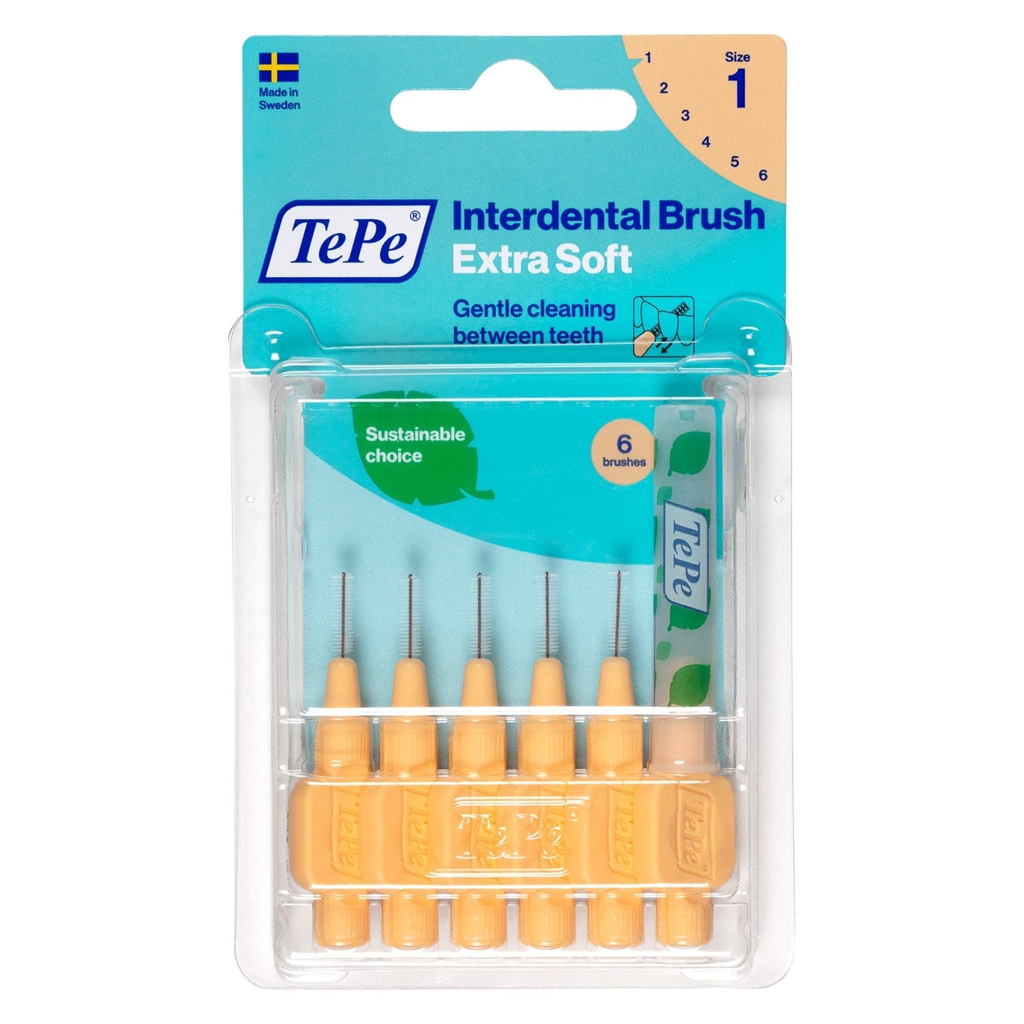 Cepillo Interdental TePe Soft Naranja 0.45mm 6Uds.