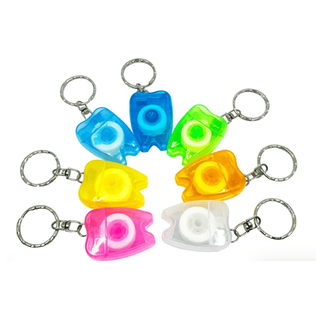 Llaveros con hilo dental 10 metros