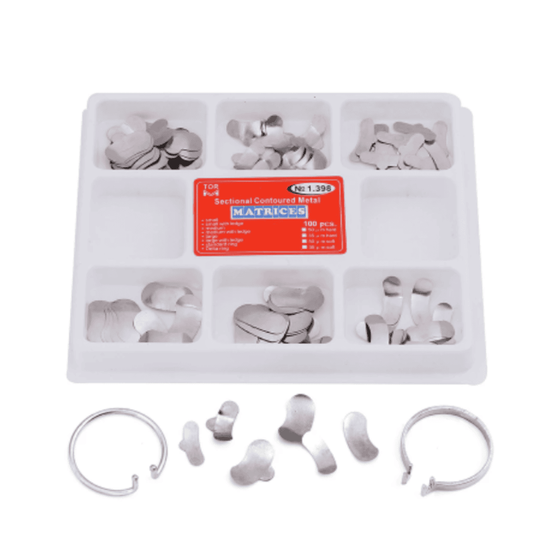 Kit 100 bandas matrices + 2 anillos