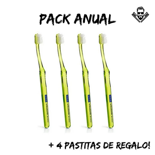 Pack Ahorro 4 Cepillos Vitis Access Suave Ortho + 4 pastitas